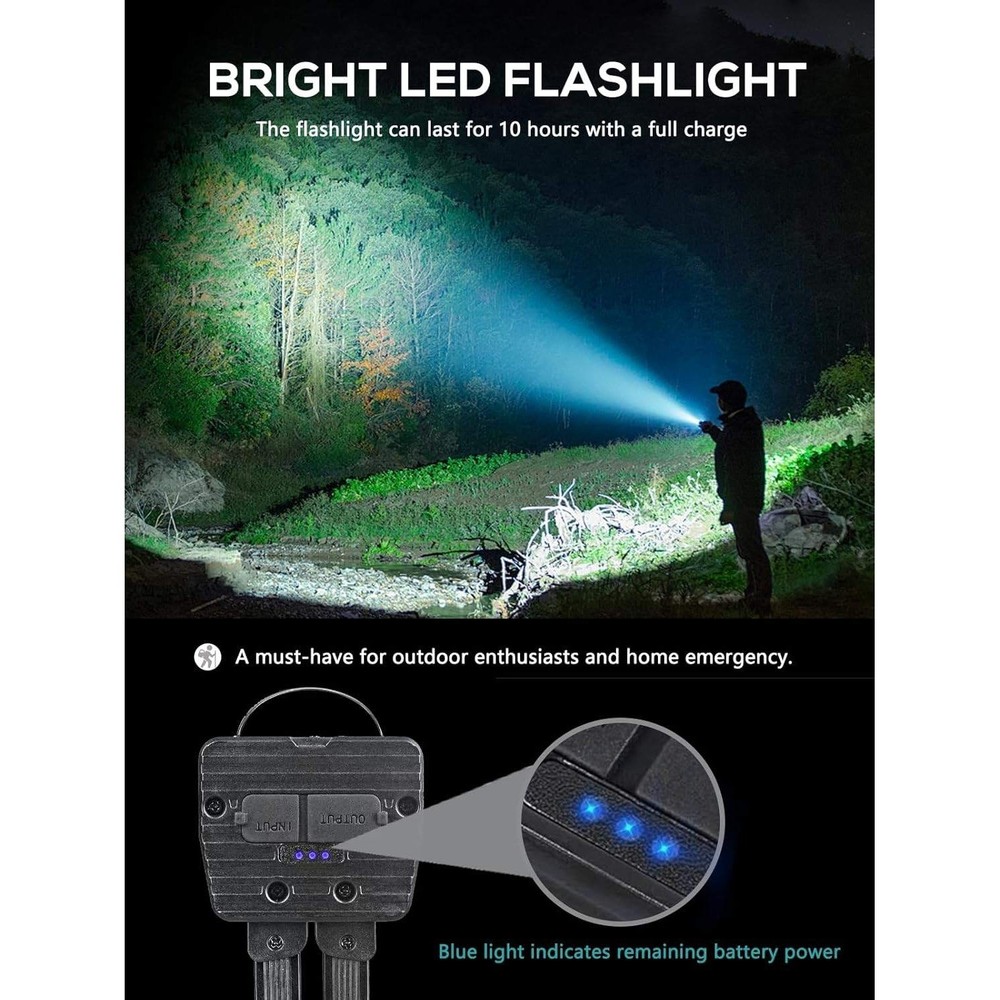 YETHKE A55 LED Multifunctional Work Light Flashlight Red Light USB Charging