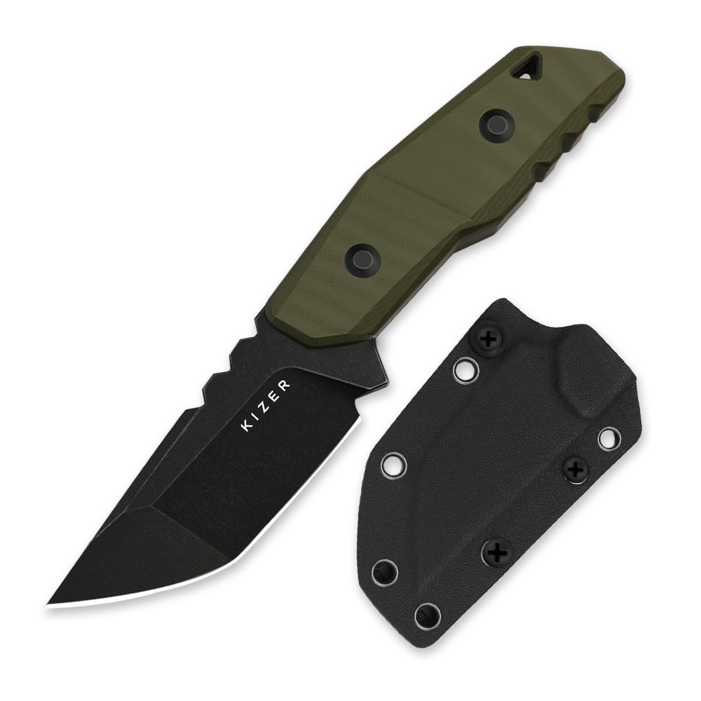 Kizer Quartz Tactical  Fixed Knife AEB-L Blade G10 Handle With Sheath 1086A1