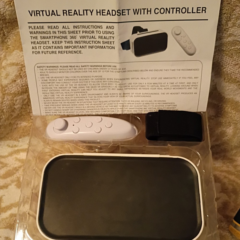 Sharper Image Smartphone 360 Virtual Reality Headset (with Earbuds & Controller)