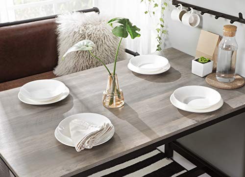 Bar Table Set, Bar Table with 2 Bar Stools, Breakfast Bar Table Greige + Black