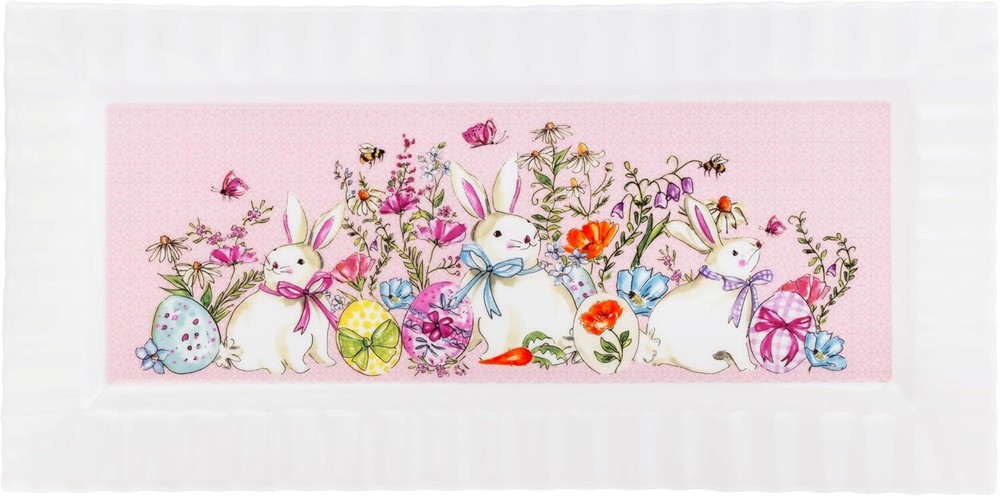 Boston International - Easter Bunny Wavy Edge Platter - FFC25021
