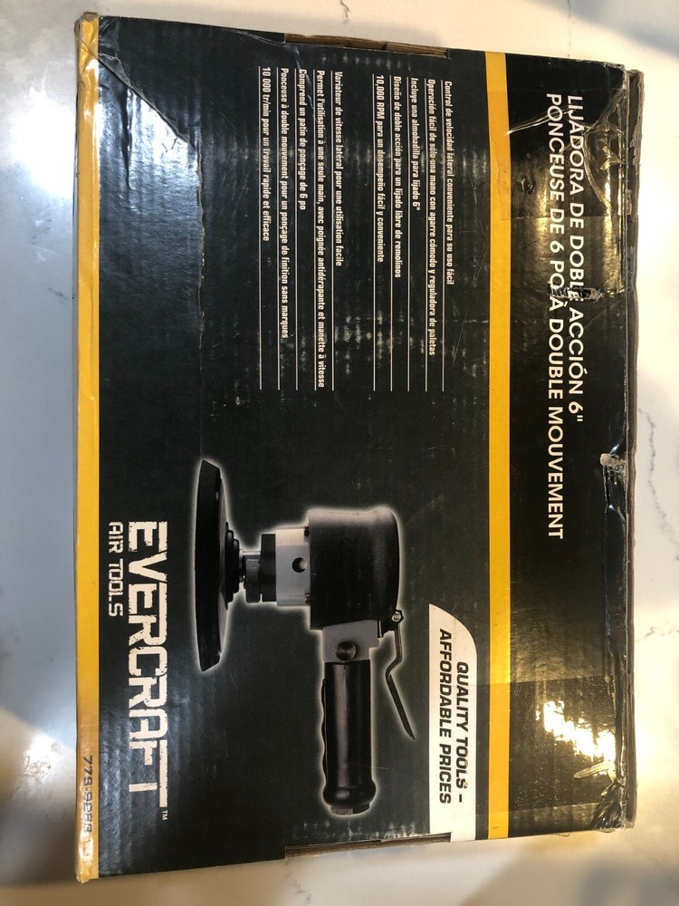 Evercraft Air Tools 6" Dual Action Sander Black