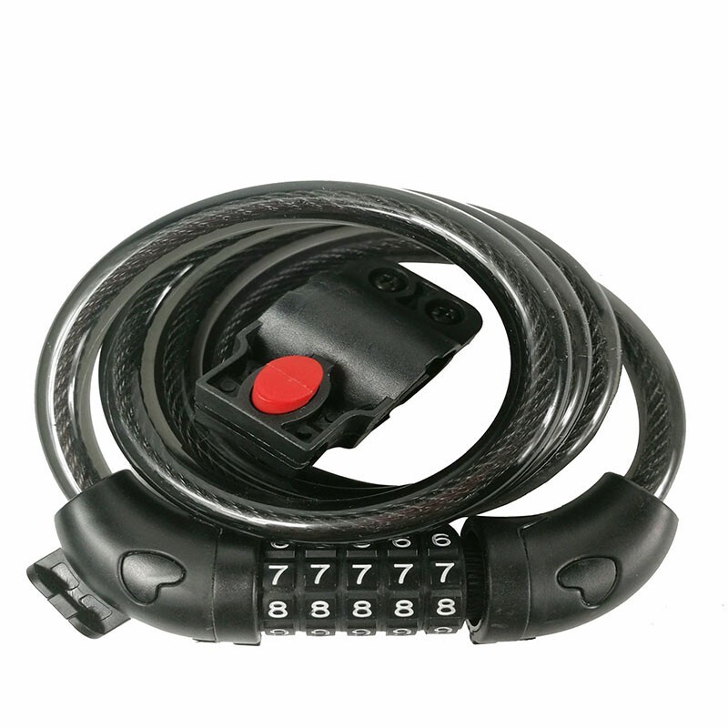 TECHTONGDA Black Bicycle Cable Chain Lock 5 Digit Combination Password New
