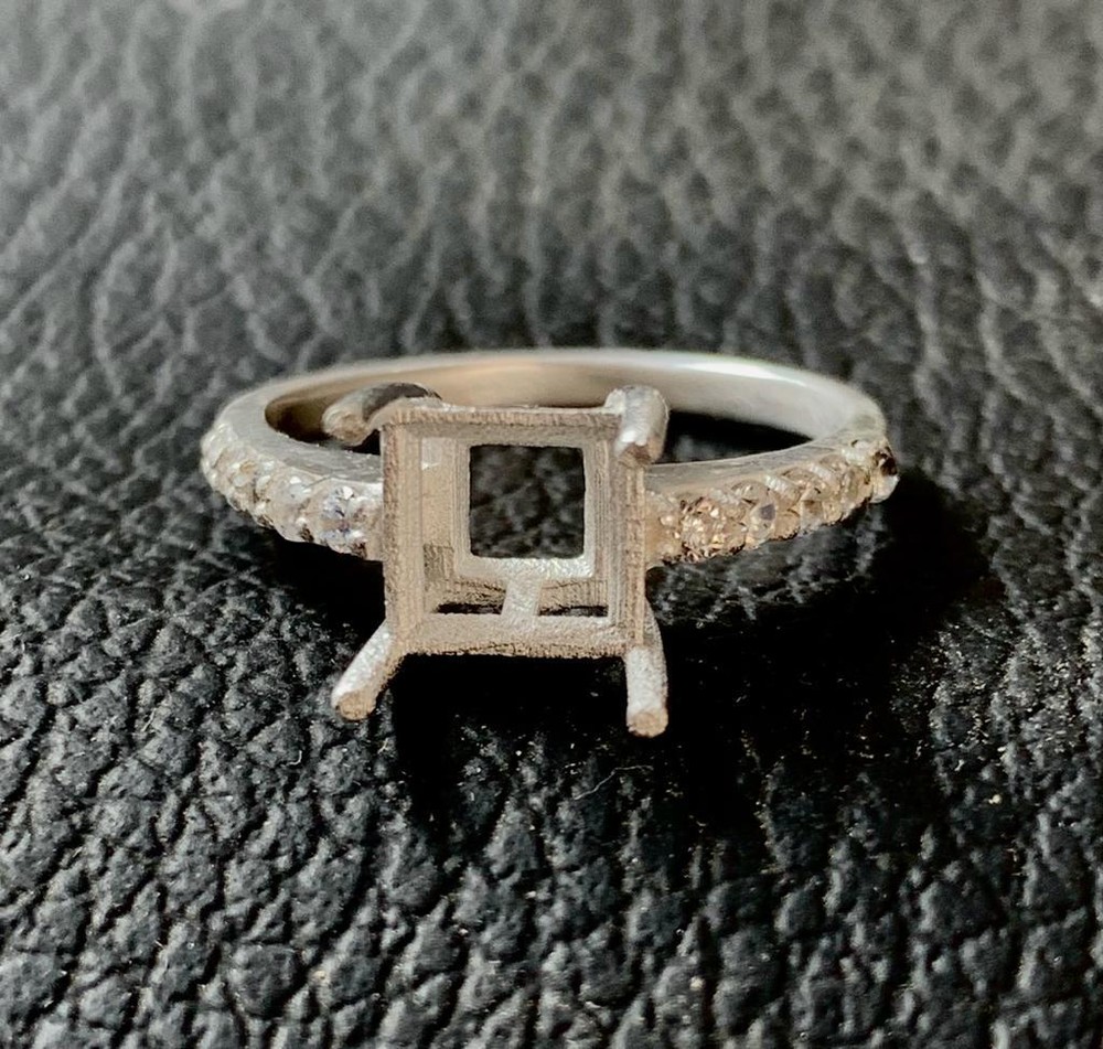 Sterling Silver Ring Blanks, 8 mm Square 925 Silver Ring Setting Bulk Order Sale