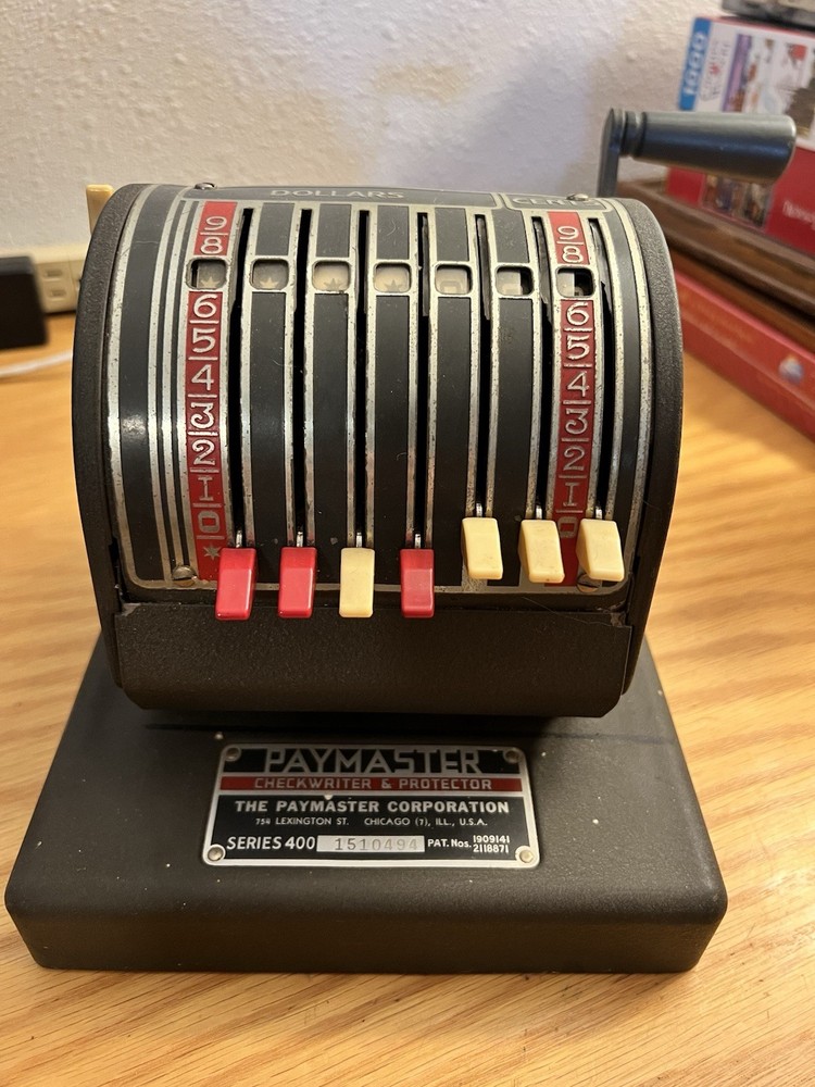 Paymaster Series 400 Check Writer And Protector, 1950’s - 1960’s