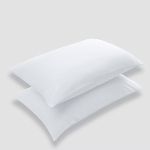 Room Essentials 2 King Microfiber Striped Pillowcase Set - White 20 x 40