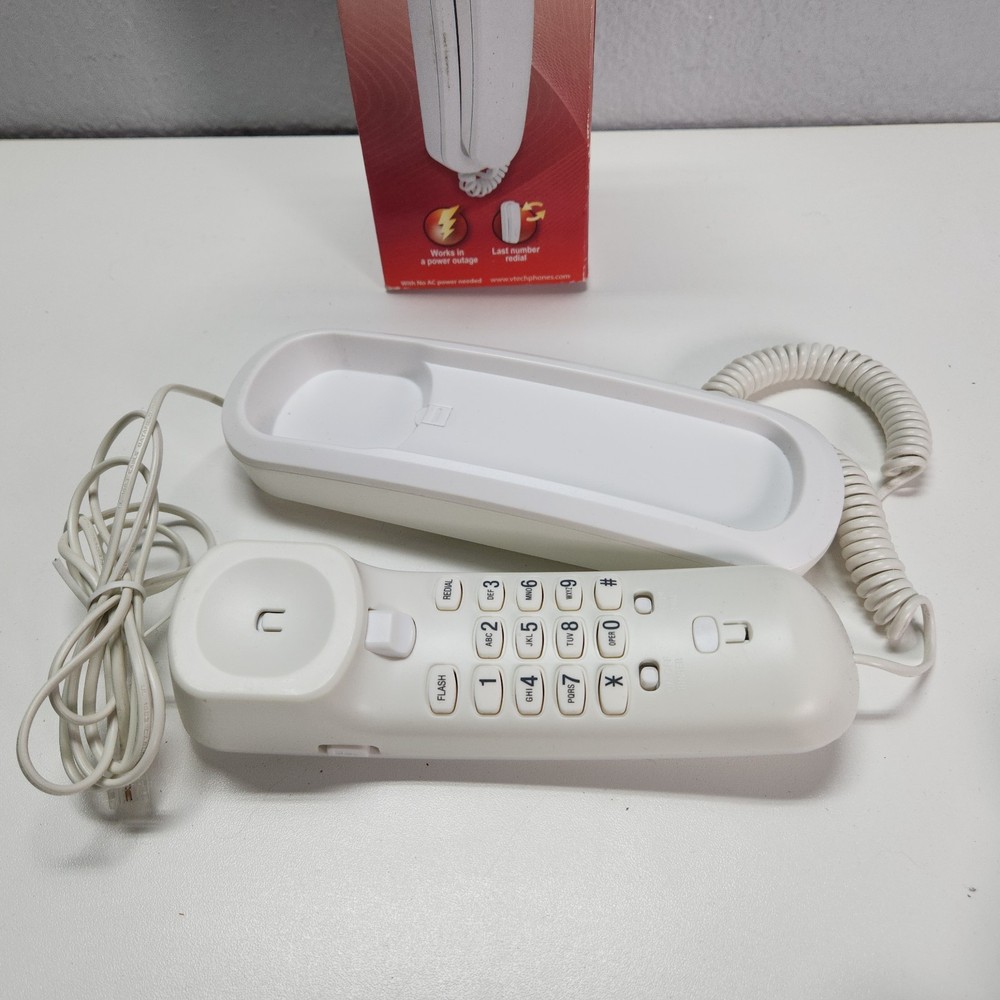 VTech CD1103 Trimstyle Corded Phone - White - Pre-owned