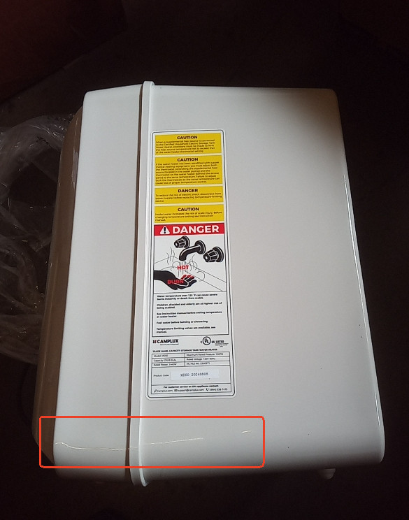 CAMPLUX 6 Gallon Electric Water Heater Compact Mini Tank for RV Camper Shower