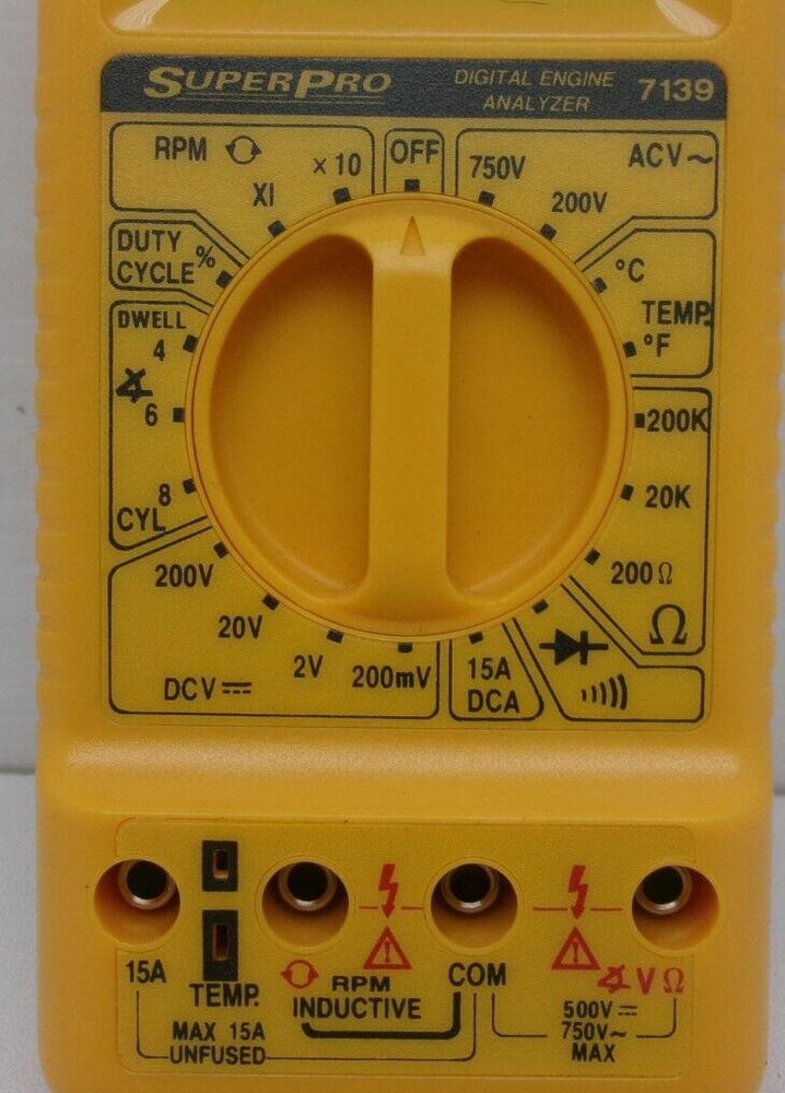 SUPERPRO Model #7139 DIGITAL ENGINE ANALYZER / MULTIMETER KIT #20