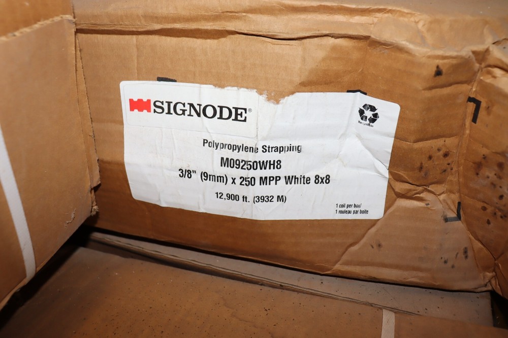 Signode M09250WH8 Empax Plastic Strapping, 3/8" Strap Width, 16" Coil