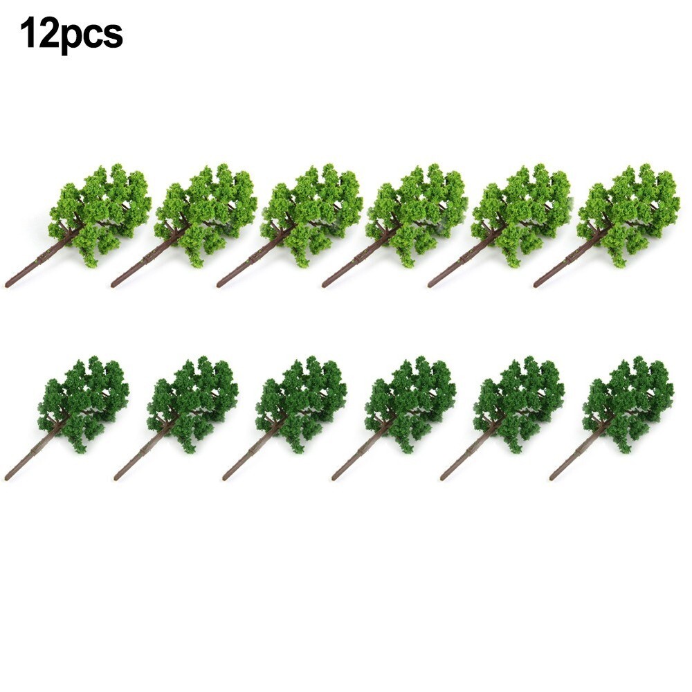 For N / OO Gauge Layouts Basic Scenery & Trees Model Trees 50mm? Trees 12pcs