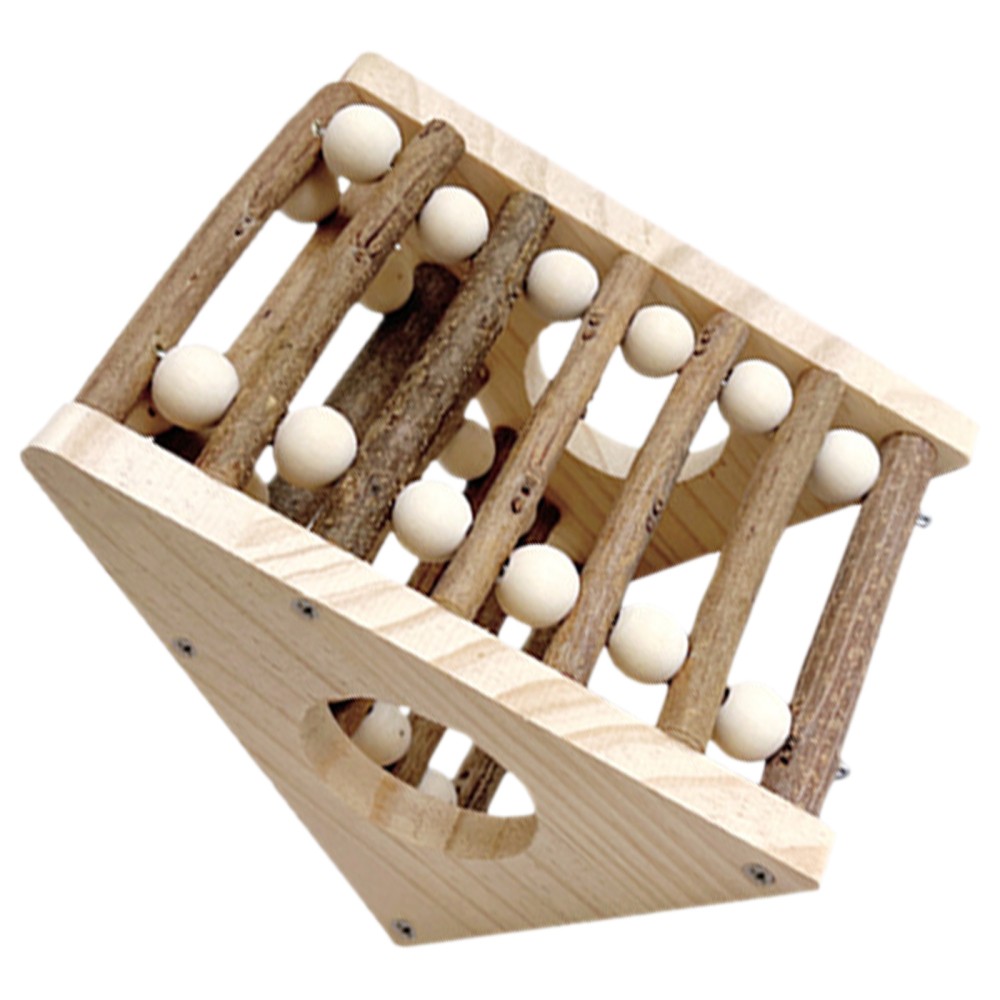 Hamster Hideout - Triangular Shape Hamster Hideout Bed With Climbing Ladder -