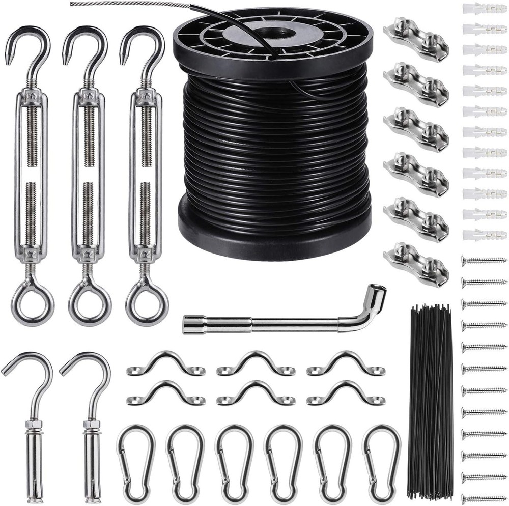 String Lights Hanging Kit,Globe String Lights Suspension Kit,Outdoor Light Guide