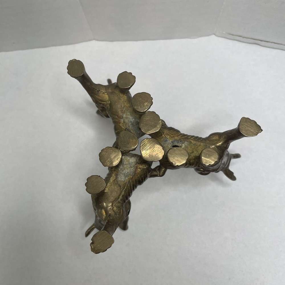Brass Elephant Base W/Crystal Dish
