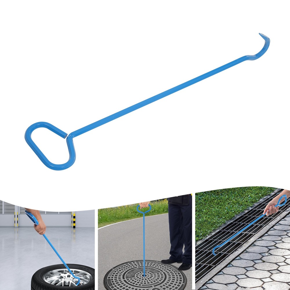 76.2cm/30in Manhole Cover Hook Tool, Versatile Lifting Hooks, Tool J-Hook