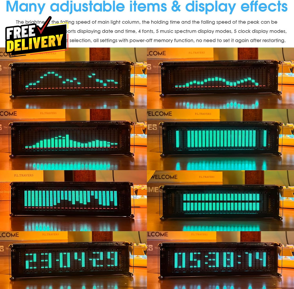 AK2515 Pro Audio Spectrum Analyzer with VFD Display MIC Input & Advanced AGC....