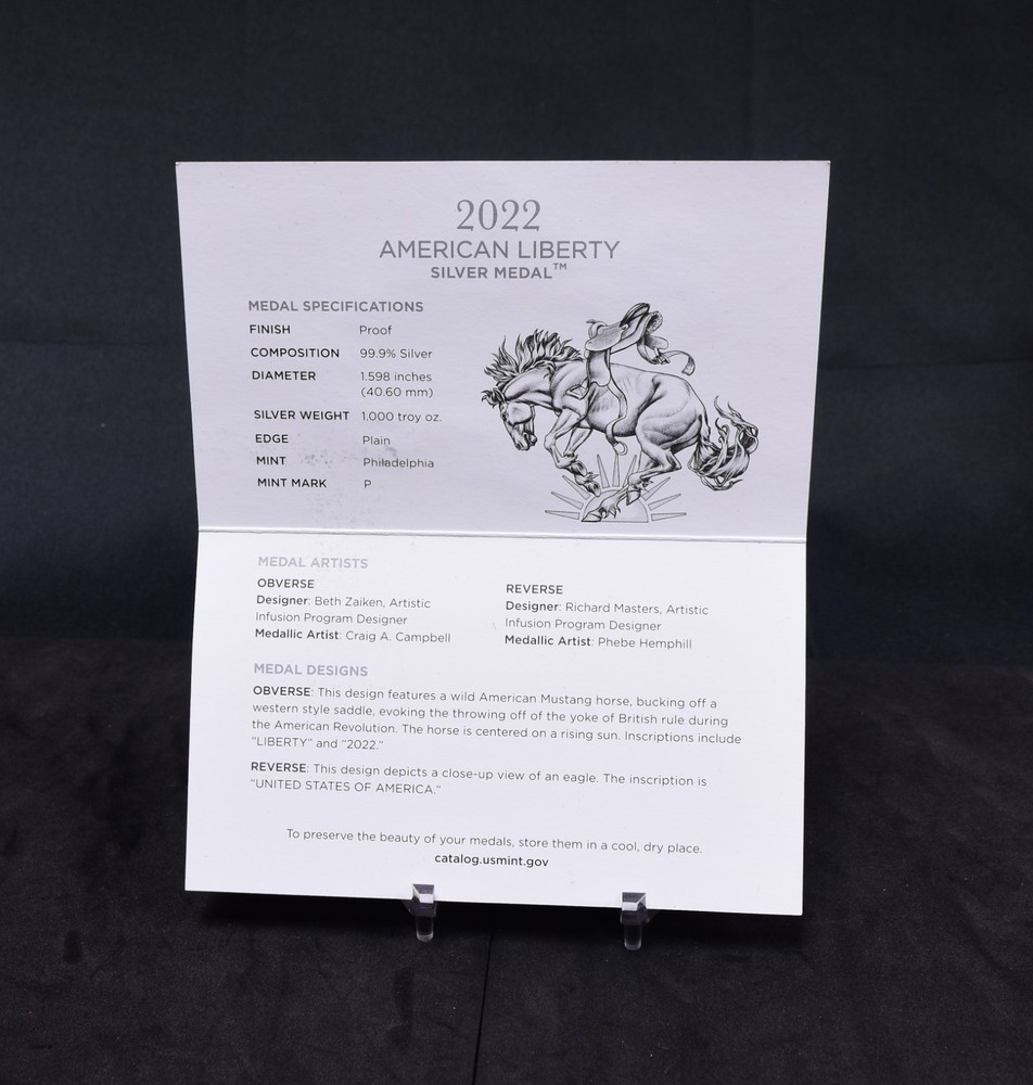 2022 US Mint Silver Liberty Medal 1 oz
