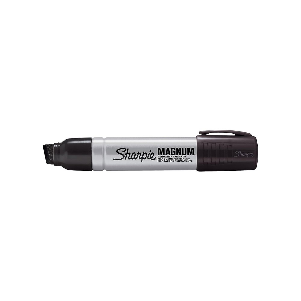 Permanent Markers Oversized Chisel Tip Black 12 Count Permanent Ink