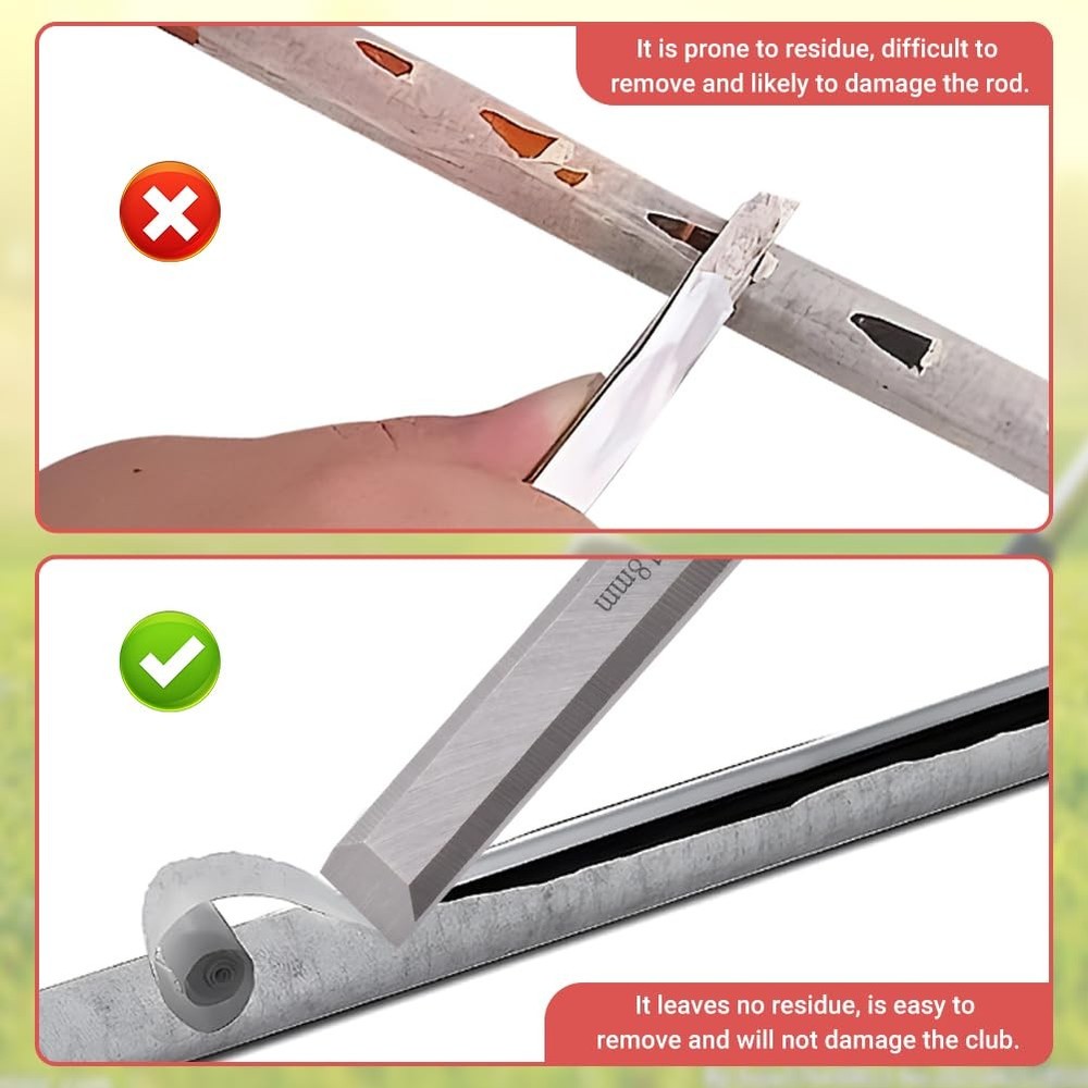 Golf Grip Tape Stripper Remover Tool with Golfs Hook Blade for Graphite and S...