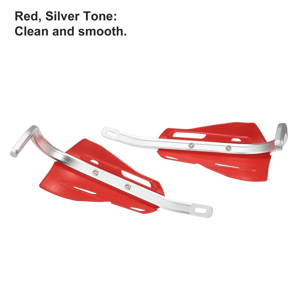 Motorcycle Handlebar Hand Guard with Coffin Cut Red