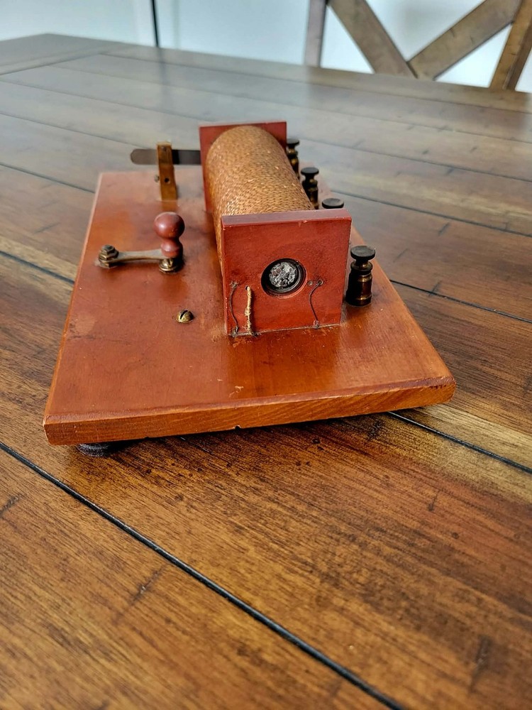 Antique Scientific Radio Transmitter Spark Induction Coil