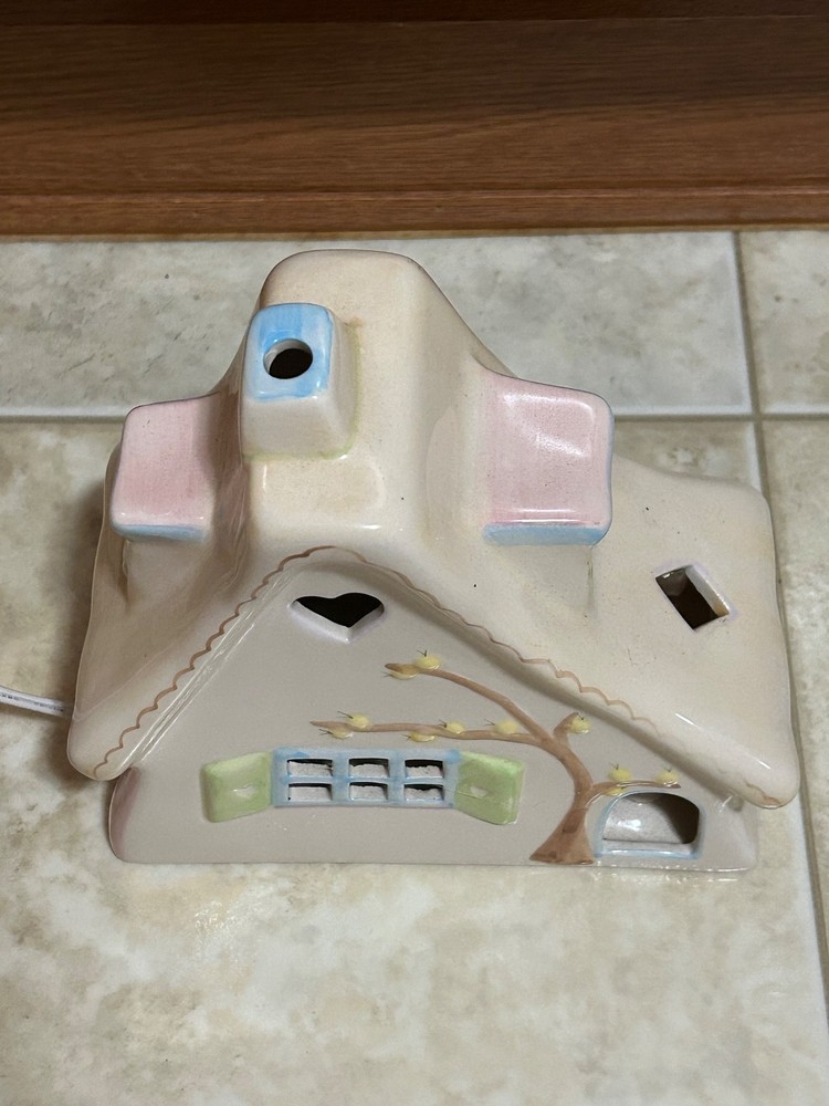 White Rabbit England Cottage Night Light Pottery