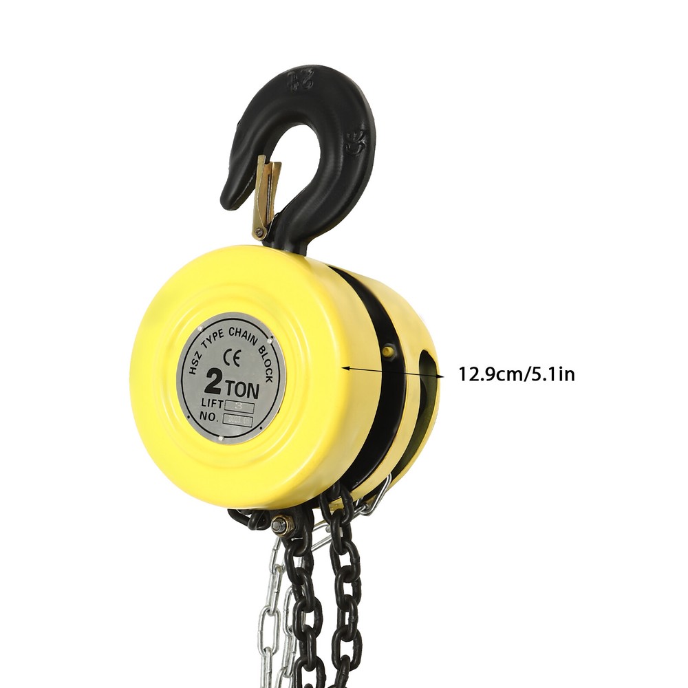 2 Ton Chain Puller Block Hoist Hand Tool 10ft Lifting Height w/ Hook