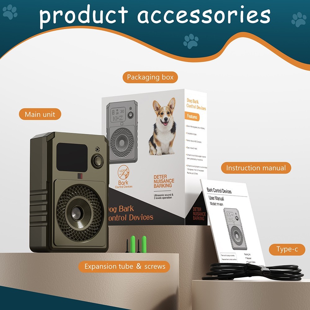 Ultrasonic Anti-Barking Device Dog Bark Control Deterrent Box Training Device