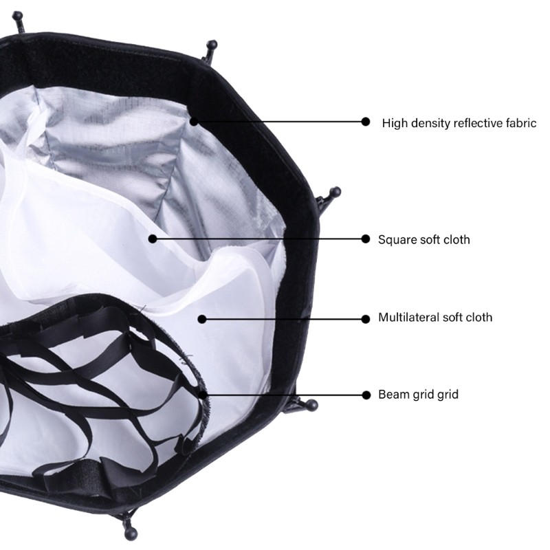 Small 290mm Octagonal Softbox Easy Storage Octagonal Softbox for Photography
