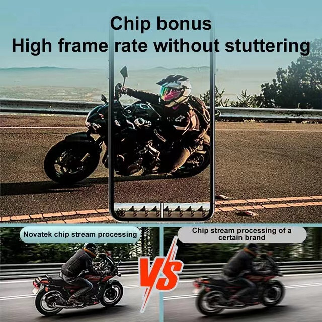 Helmet Intercom Bluetooth Headset Moto Comunication with 2K Camera Recorder