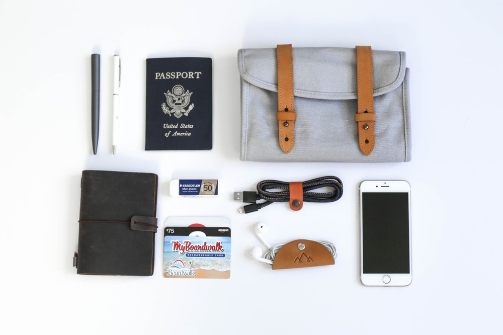 Leather Cable Holder - Earphones USB Wire Cords Tech EDC Organizer - 3 Pack