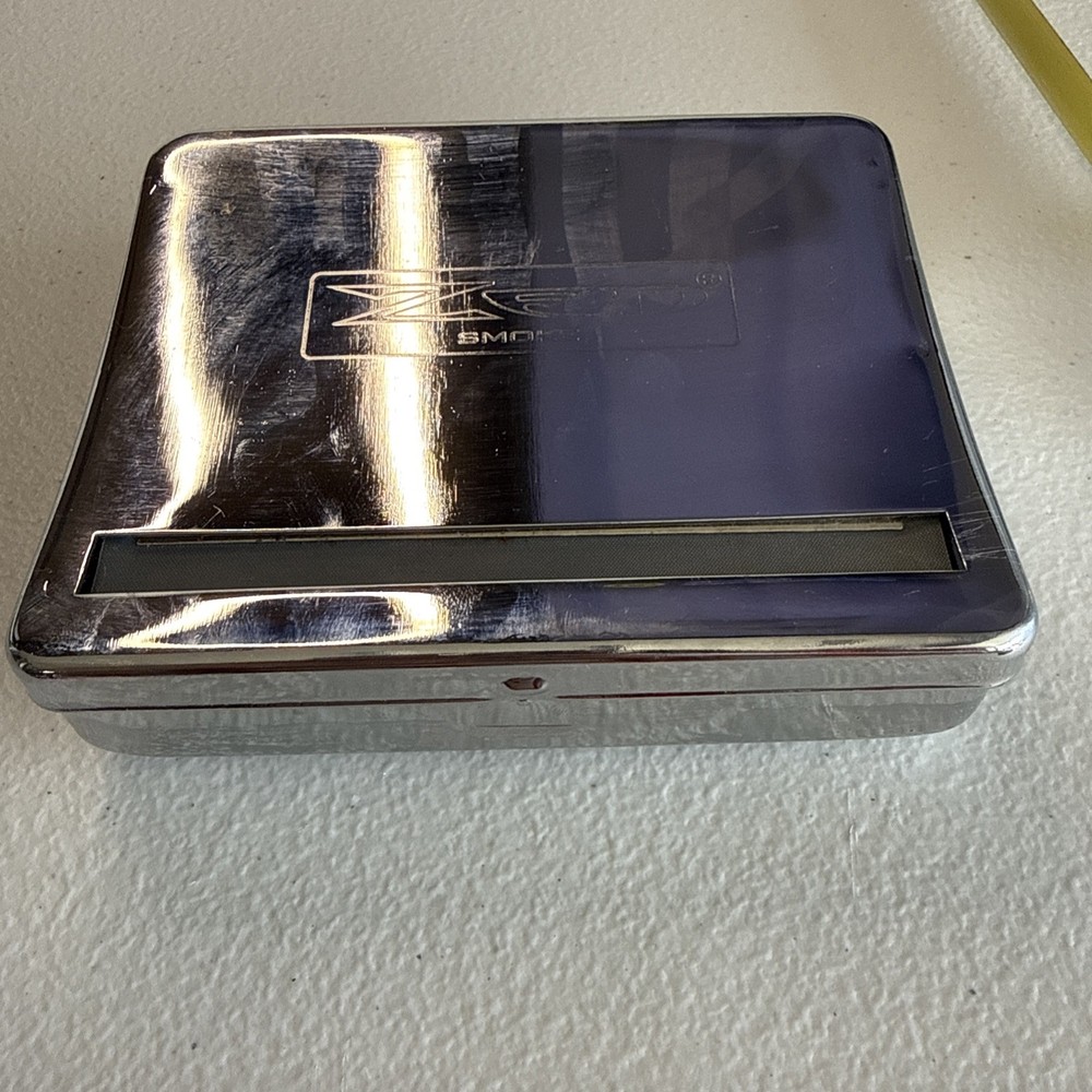 Silver Automatic Rolling Machine Tin Box Metal Roller Cigarette Tobacco Roll