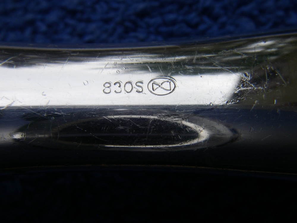 Fine MARTHINSEN Norway 830S MARTHA Pattern FISH SERVER-SILVER BLADE-Hollow Hndle