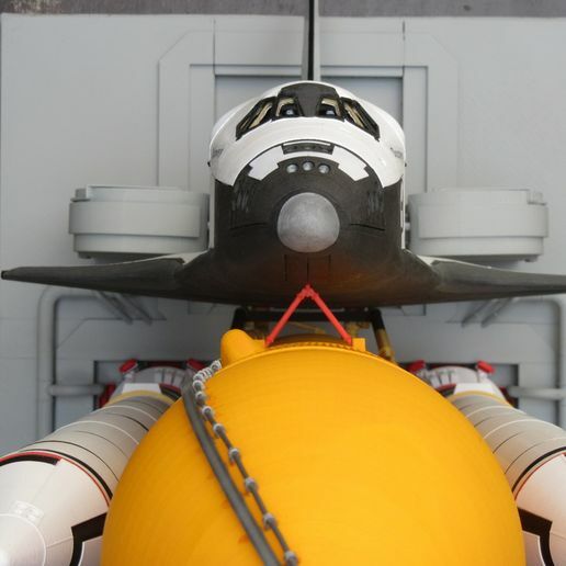 3d printed SPACE SHUTTLE STS31 HUBBLE DISCOVERY 1:48