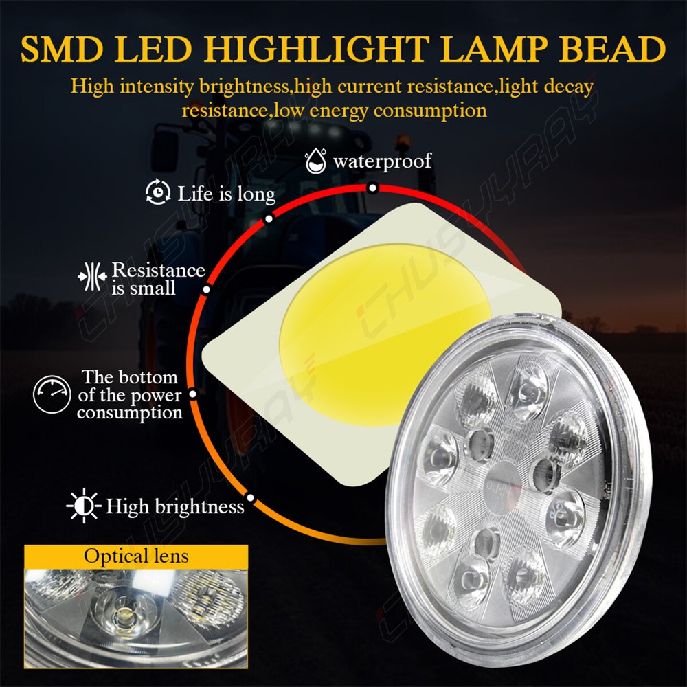 2PC LED Work Lights Coversion Bulb Kit For Deere 4030 4230 4430 4630+
