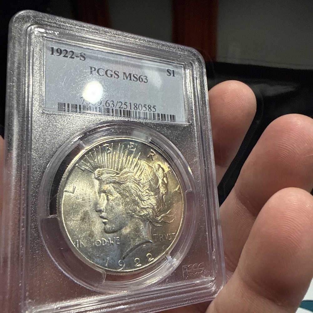 1922-S PEACE DOLLAR MS63 BETTER DATE