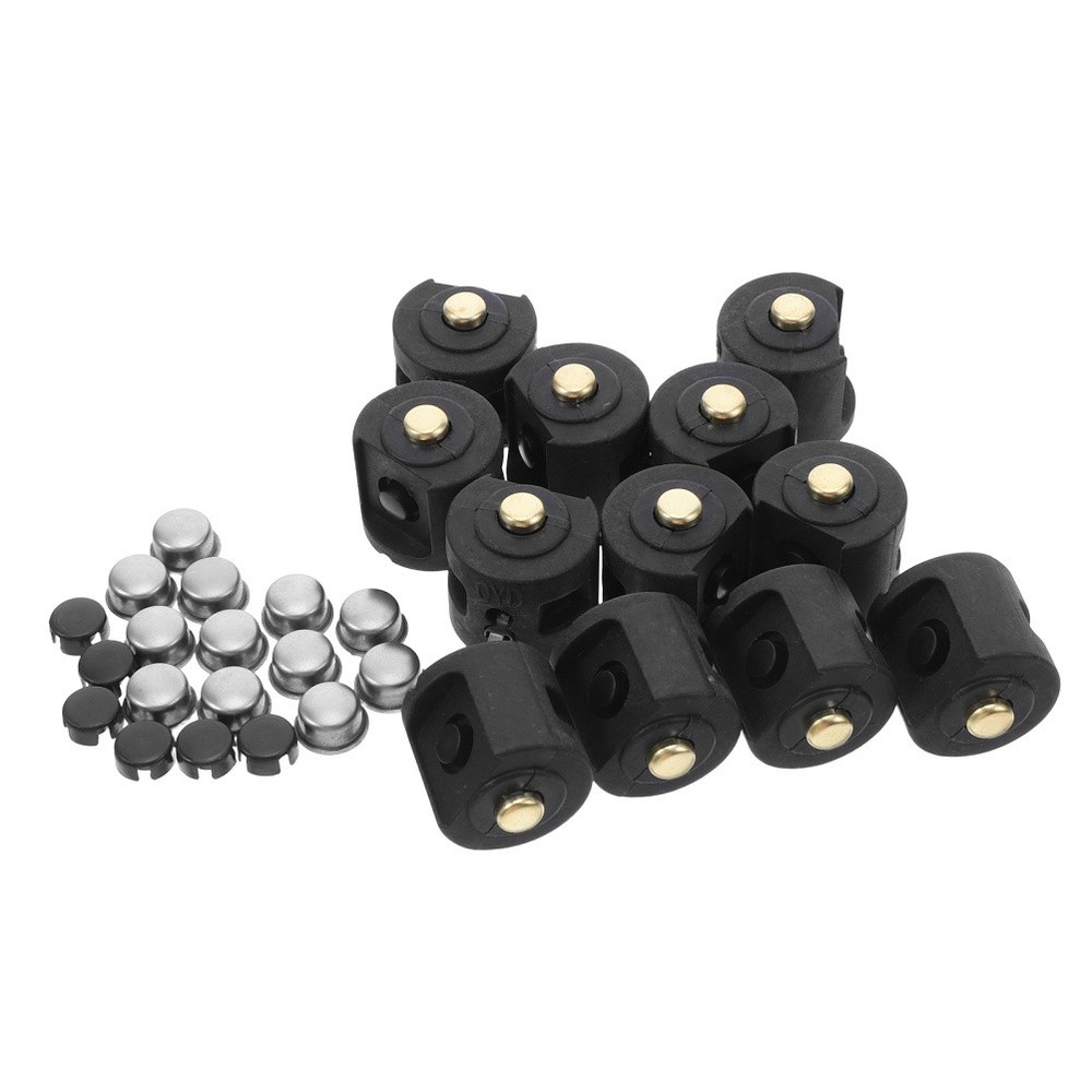 12 Sets Flashlight Cap Hat Button Switch Waterproof End Accessories