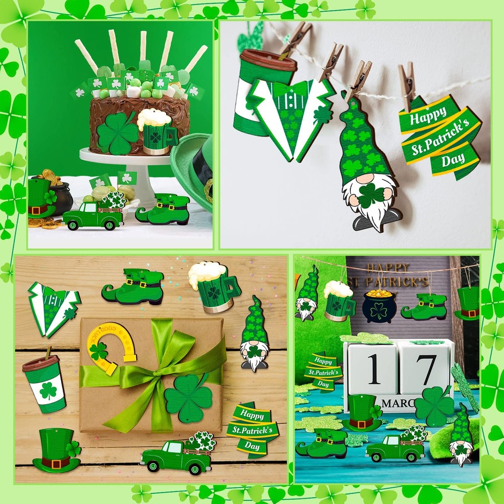 36 Pcs St. Patrick's Day Tree Ornaments Decorations Green