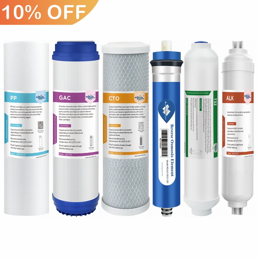 3/4/5/6 Stage 50/75/100/150G Reverse Osmosis System Water Filter Replacement Set