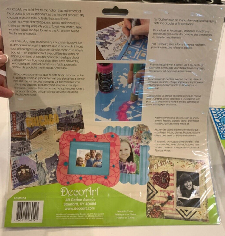 Stencils 2 Pack Geometric Designs Americana Brand