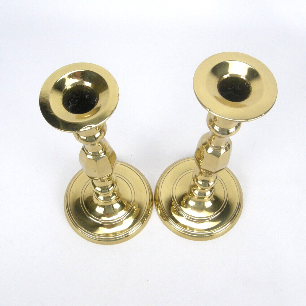 Candle Holders Polished Brass 10" GC