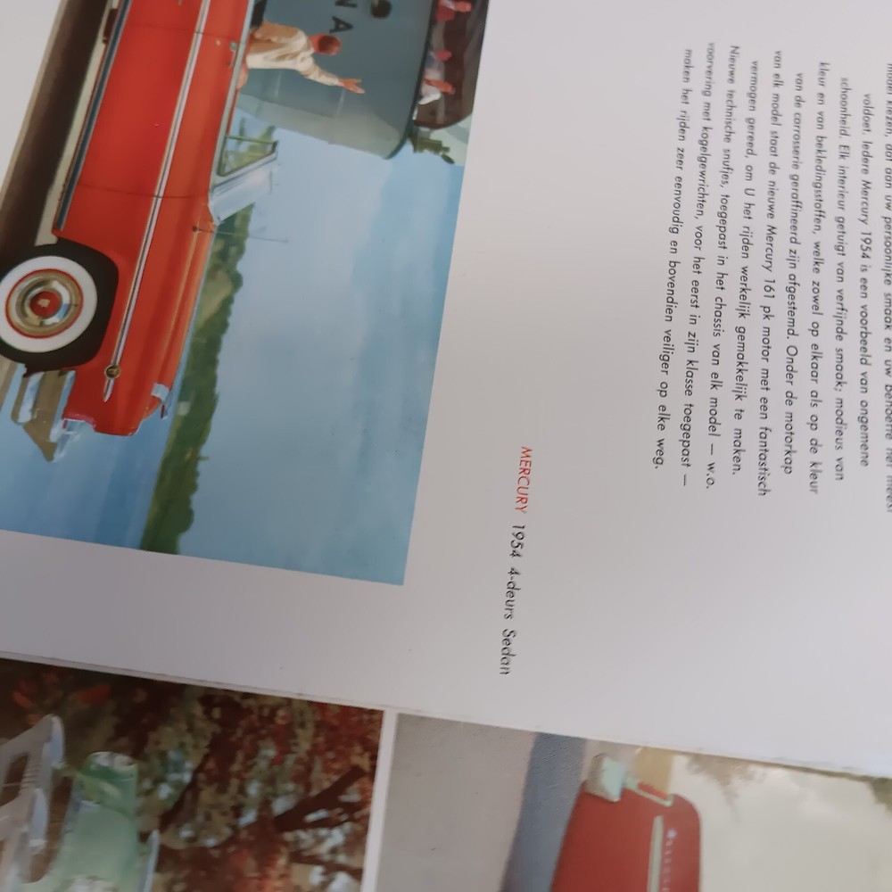 Mercury 1954 Car Brochure Fold Out Poster Ad - SEE DESCRIPTION