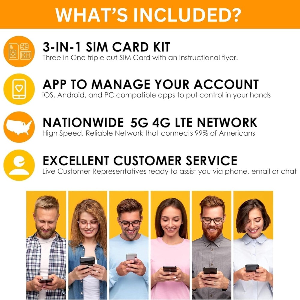 Monthly SIM Card Plan - Keep Your Number, Unlimited Talk & 4GB Data Access