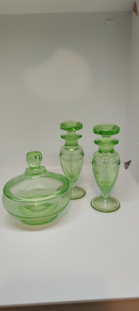 Vintage Vaseline Dresser Set