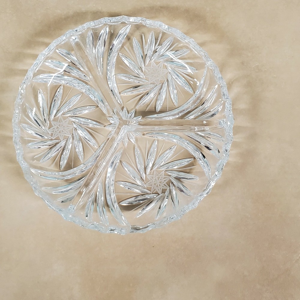 Round Glass Divided Dish 6" Across