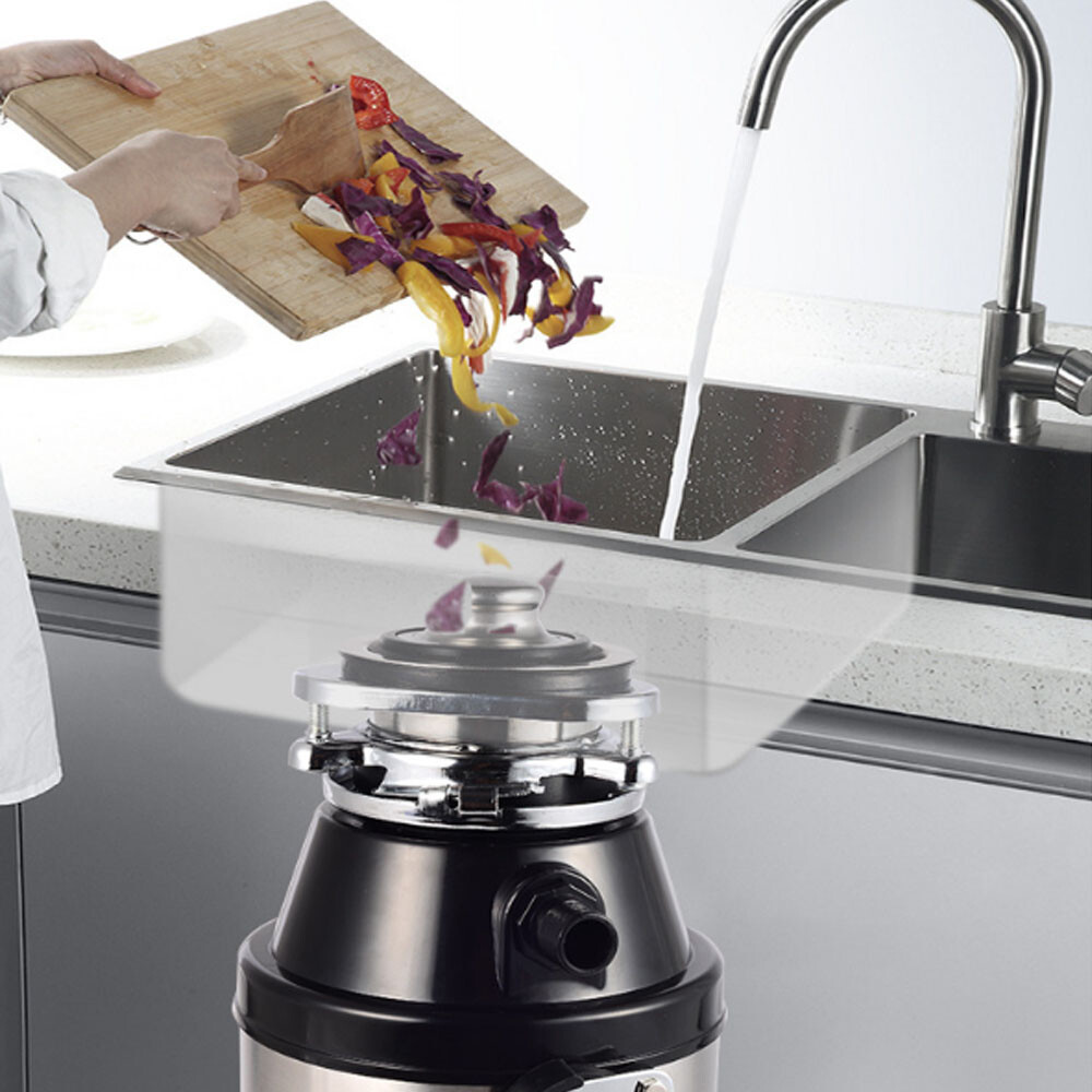 110V Kitchen Food Waste Processor Disposer Garbage Disposal Crusher 1400mL