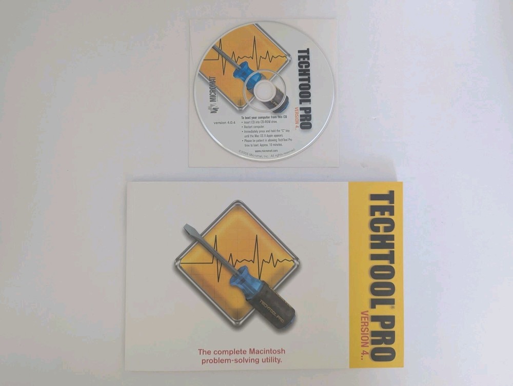TechTool Pro Version 4 Software CD-ROM with Manual Micromat Apple Macintosh