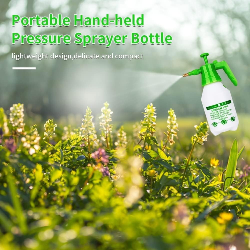 Versatile 68oz Hand-Held Garden Pressure Sprayer with Adjustable Nozzle