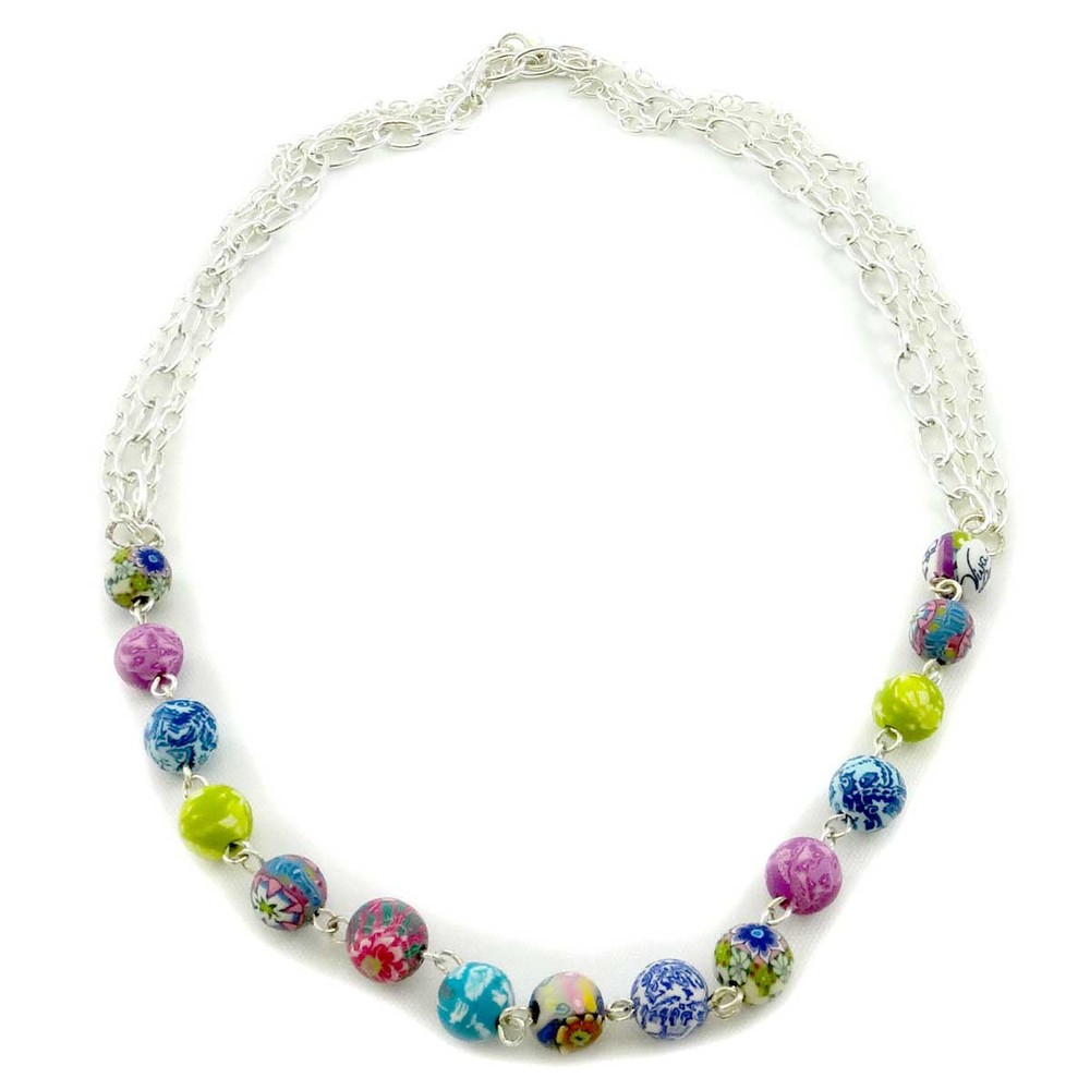 Jewelry Remember Me Multi Tiered Neck Adjustable Clay Beaded