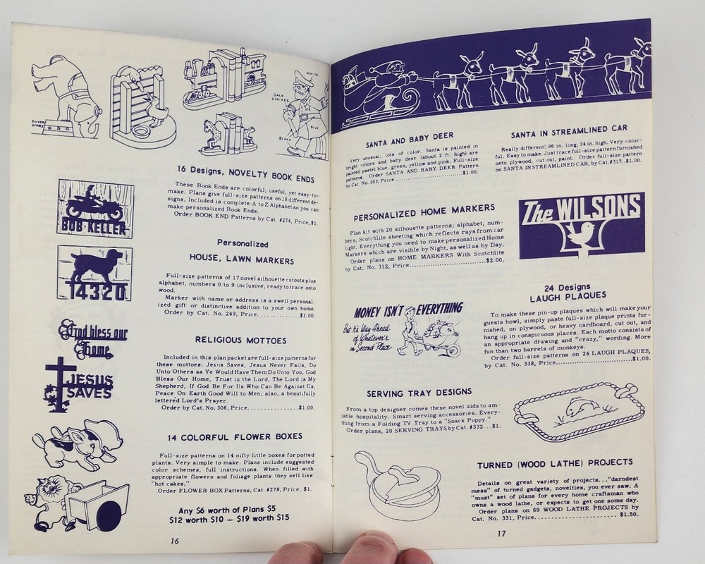 Vintage 1964 Craftplans Woodworking Patterns Catalog